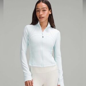 lululemon define cropped jacket nulu in sheer blue